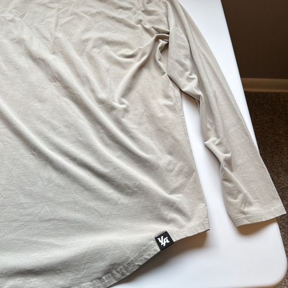 YoungLA Tan Long Sleeve Tee Soft Cotton Blend - Picture 3 of 7